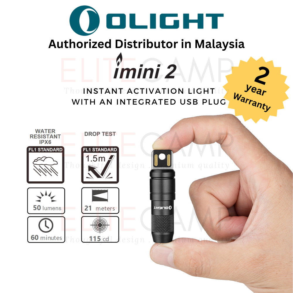 Olight imini 2 Rechargeable Mini Flashlight Instant Activation Camping Hiking Torchlight Small Portable