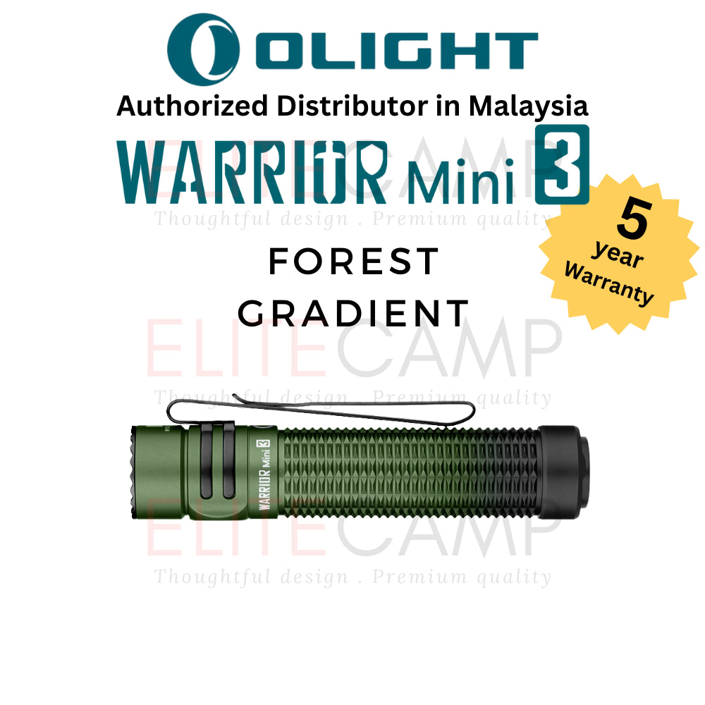 Olight Warrior Mini 3 Rechargeable Tactical Flashlight Waterproof Torchlight Camping Hiking Compact Torch Flash