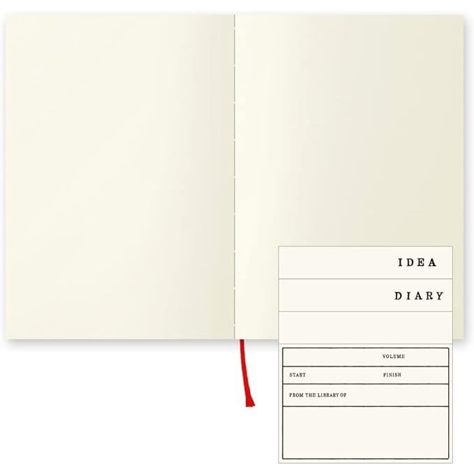 Midori MD Notebook Minimalist Diary- A5 A6- Grid, Lined, Blank, Grid, Frame