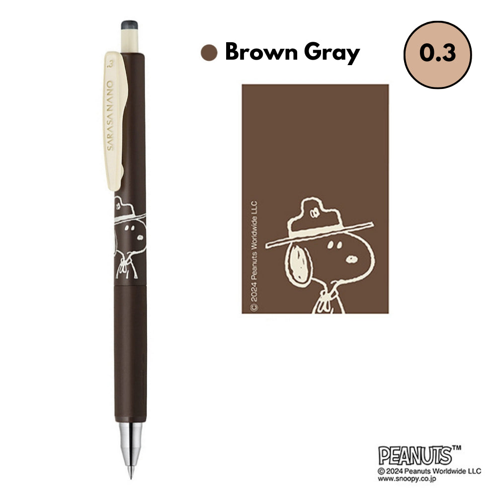 Zebra Sarasa Nano Snoopy Collaboration Vintage Single 0.3mm/0.38mm