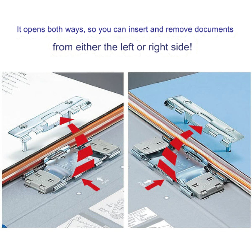 Kokuyo Tube File Eco Twin R A4 Vertical Binding Thickness 50mm Blue Double-sided Pipe File γ-RT630B γ-RT630C γ-RT640B