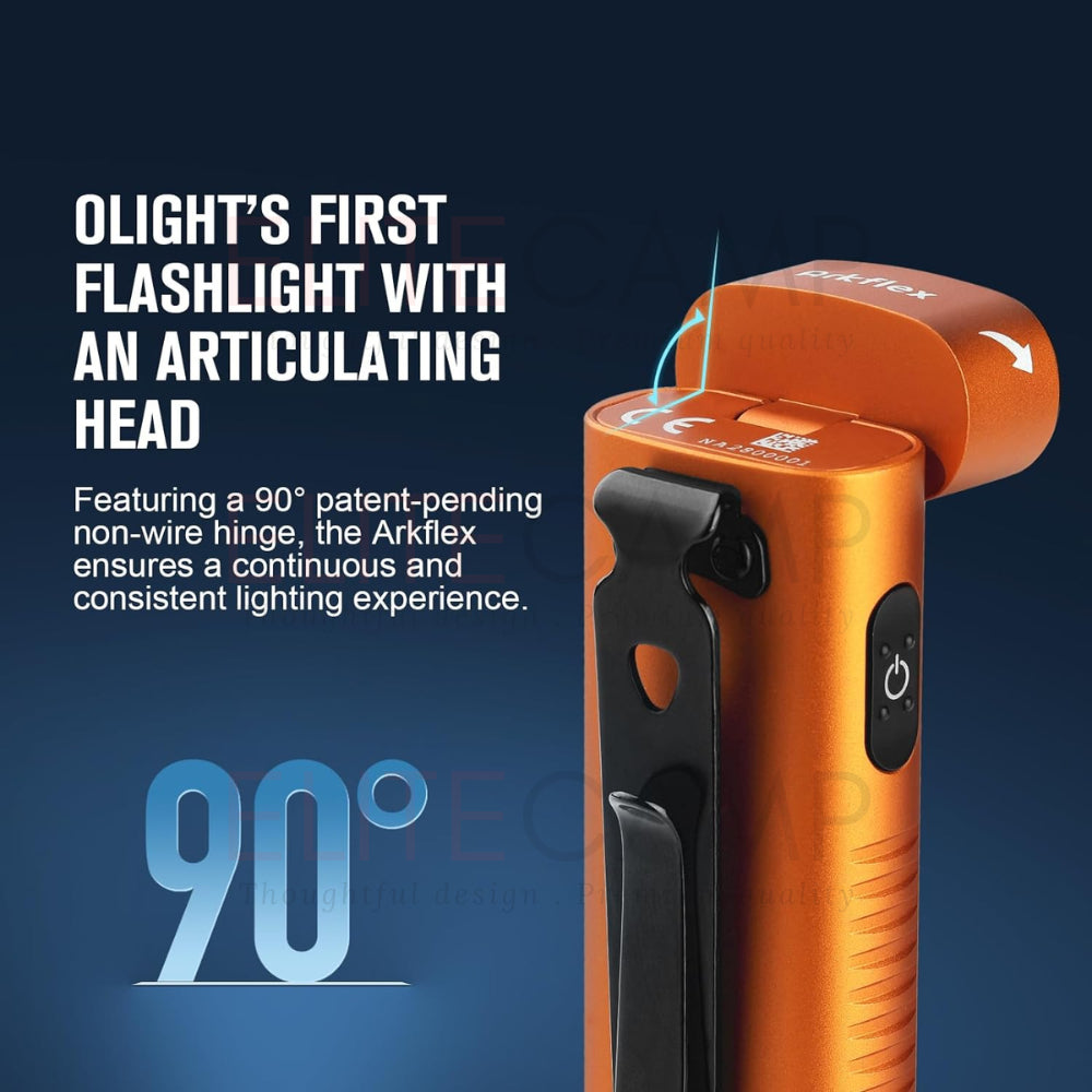 Olight Arkflex 90 Degree Rotating Head EDC Flashlight 1000 Lumens 85 Meters
