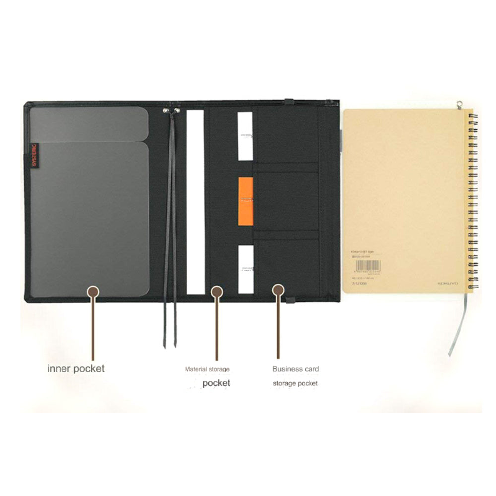 kokuyo Systemic 2 Books Storage Cover Notebook Ring Notebook B5 A5 40-50 Sheets γ-V683B-D γ-V685B-D