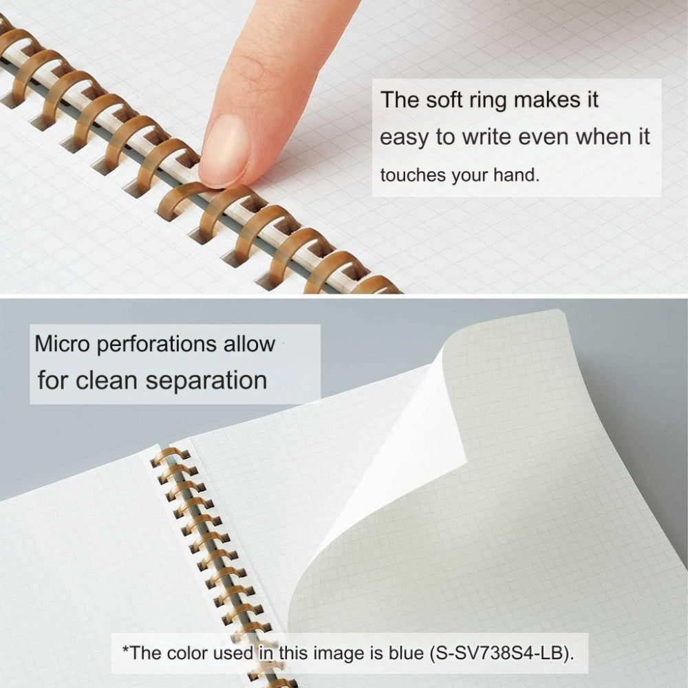KOKUYO Sooofa Soft Ring Notebook 4 mm) Grid Ruled A5 B6 80 sheets ć¹-SV738S4-DM ć¹-SV738S4-G ć¹-SV738S4-LB