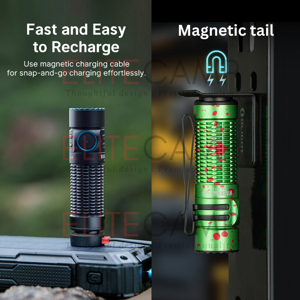 Olight Warrior Nano 1200 Lumens Tactical EDC Flashlight Rechargeable Water Proof Flash Light Camping Hiking