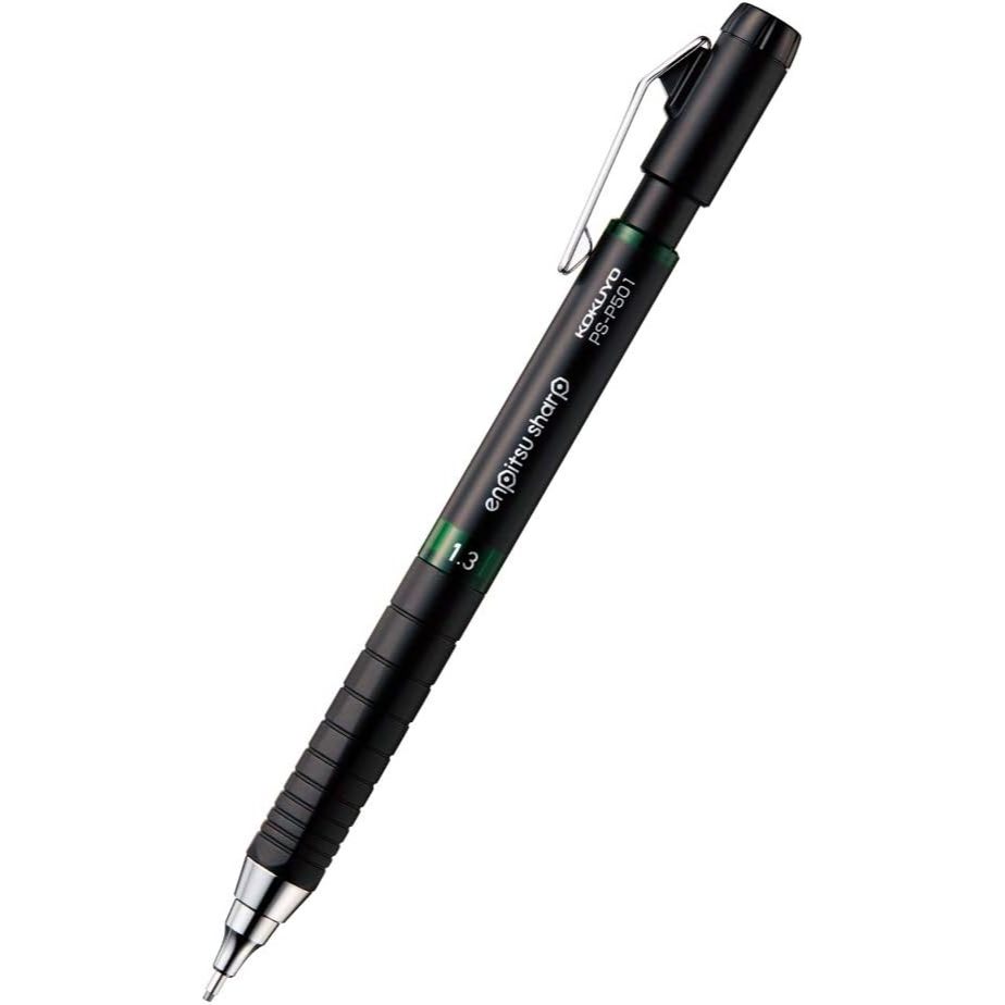 Kokuyo Enpitsu Thick Lead Mechanical Pencil Metal or Rubber Grip Sharp - Type M or MX Writing
