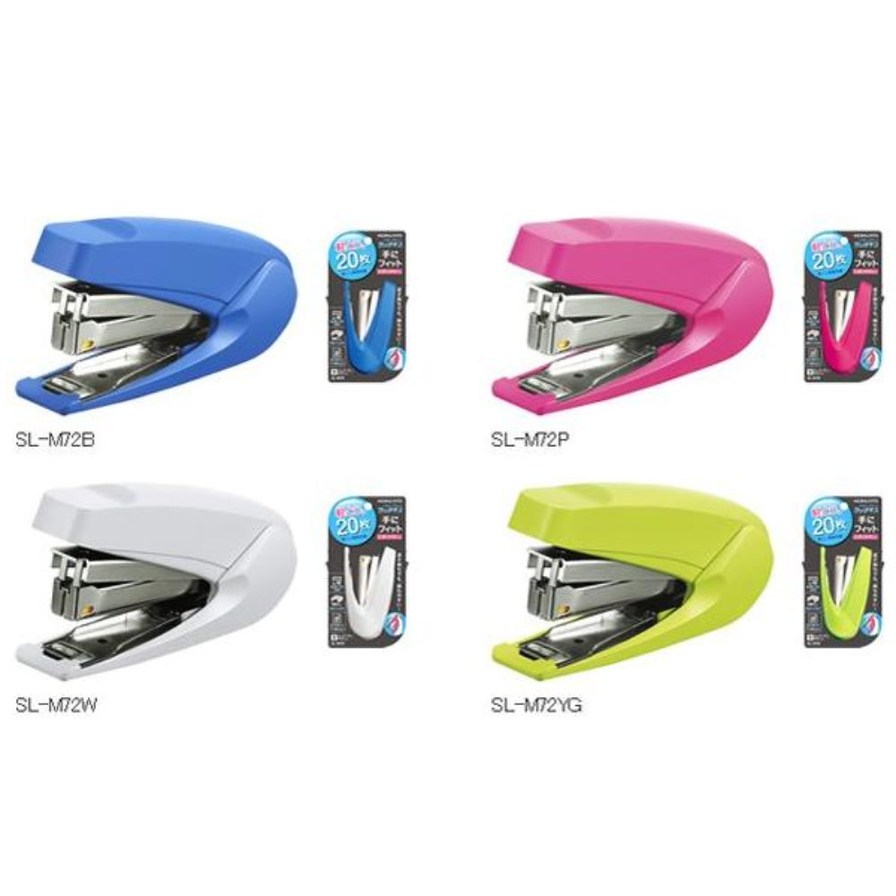 Kokuyo Latchkiss Stapler Lightweight and Easy Grip SL-M72B SL-M72P SL-M72W SL-M72YG