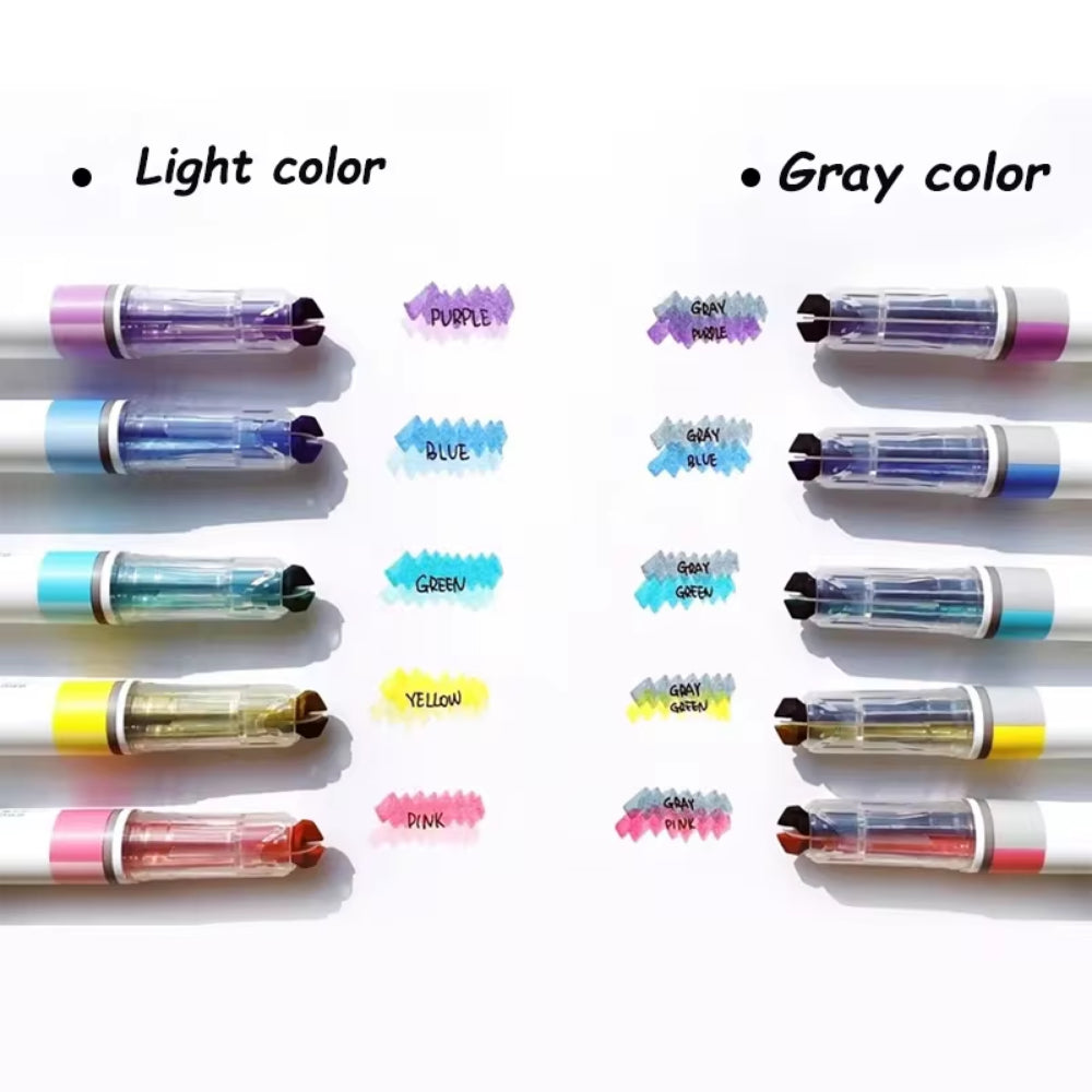 Kokuyo Highlighter Pen 2 Tone Mark Plus Gray Type PM-MT101