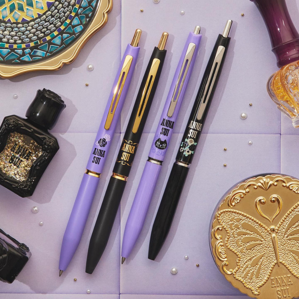 Limited Edition Anna Sui x Acro Collaboration Oil-based Ballpoint Pen SIlver Line Gold Line (0.5mm)