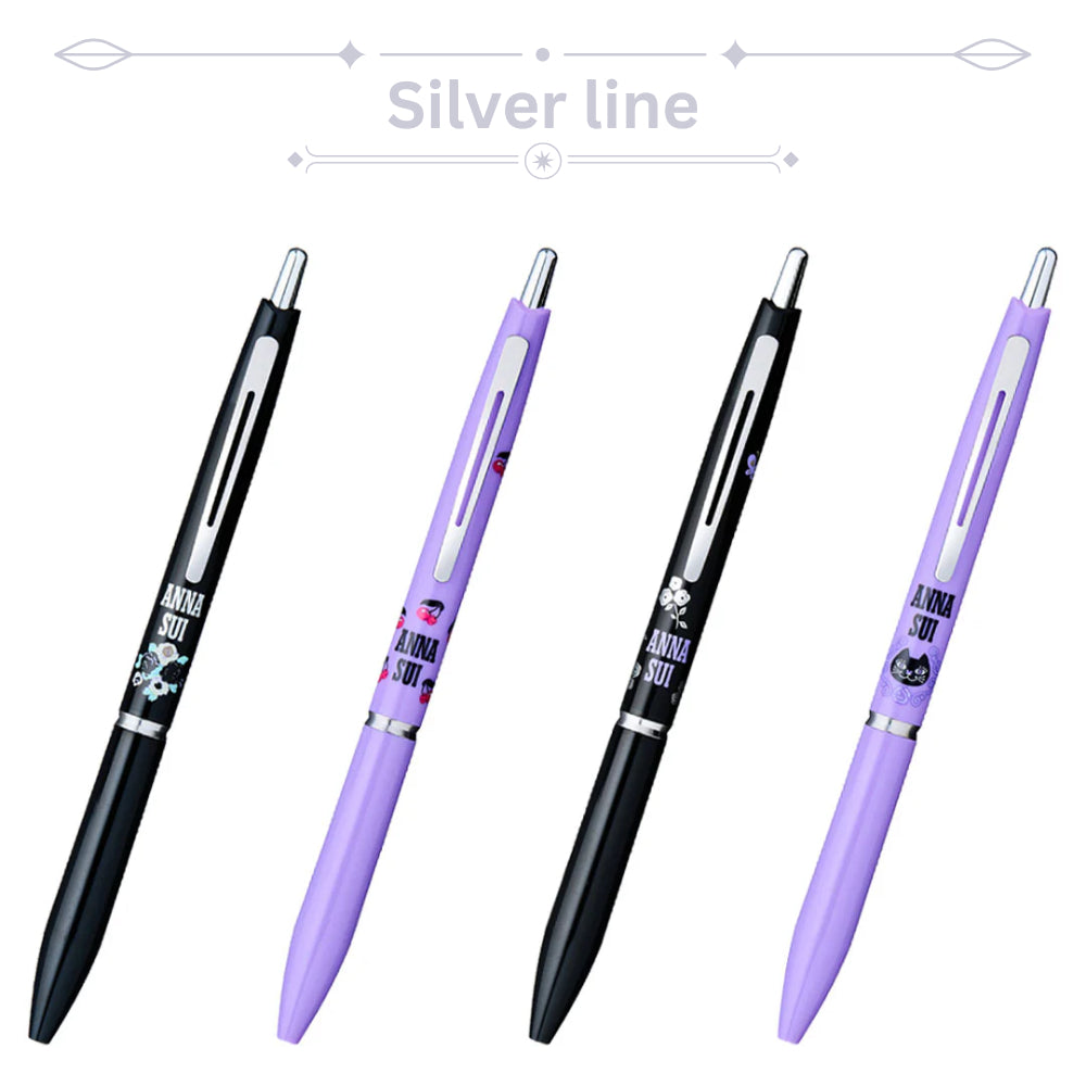 Limited Edition Anna Sui x Acro Collaboration Oil-based Ballpoint Pen SIlver Line Gold Line (0.5mm)