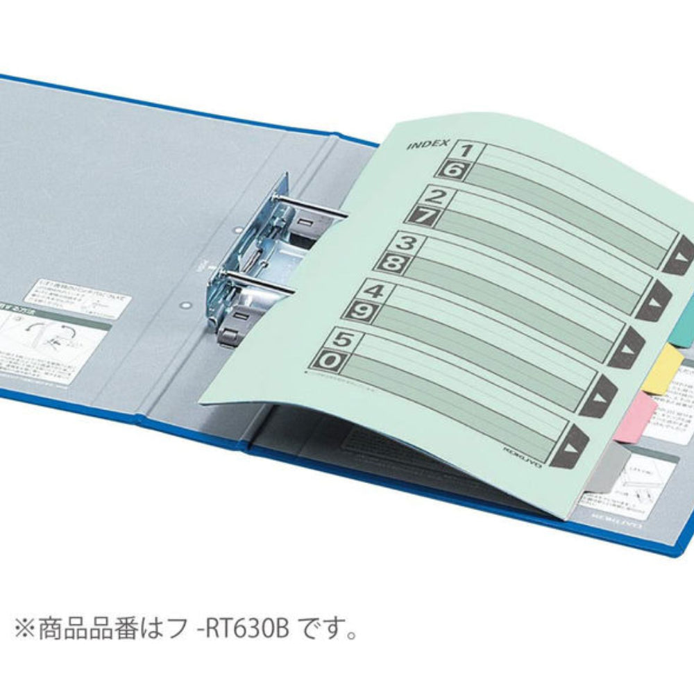 Kokuyo Tube File Eco Twin R A4 Vertical Binding Thickness 50mm Blue Double-sided Pipe File γ-RT630B γ-RT630C γ-RT640B