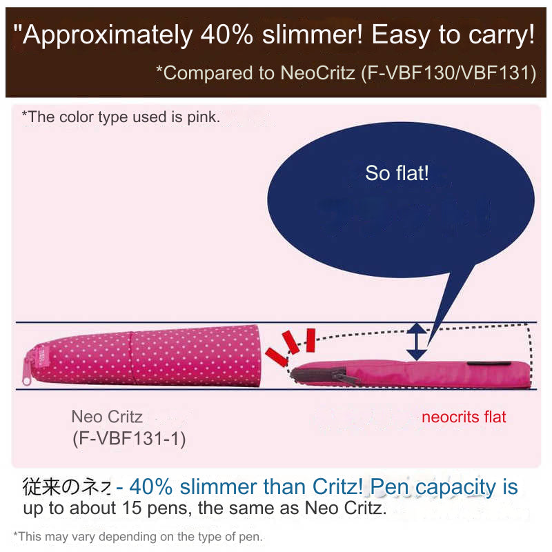 Kokuyo Pencil Case Neocritz Flat F-VBF160-1 F-VBF160-2 F-VBF160-3 F-VBF160-4
