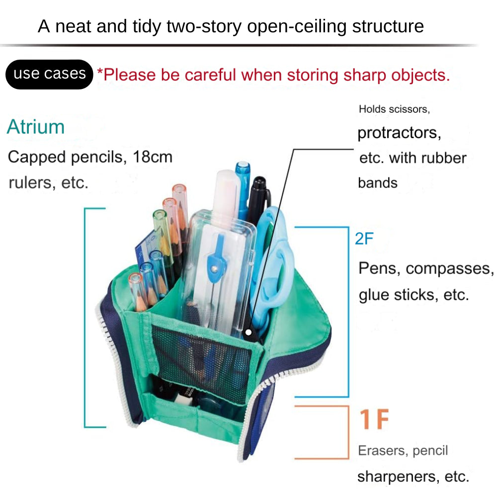 Kokuyo Neocritz Hail Blue Pencil Case Pen Holder F-VBF220-1 F-VBF220-2