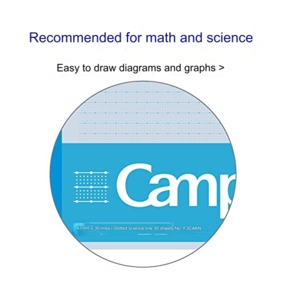 Kokuyo Campus Notebook B5 Pink / Blue / Yellow / Green / Light Blue 6mm 7mm Ruled for Drawing Chart 30 Sheets ノ-F3AKN-B