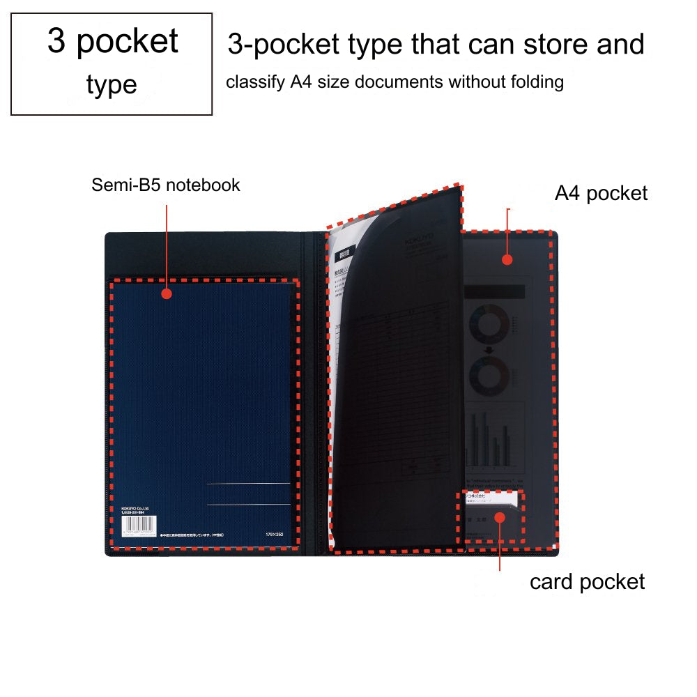 Kokuyo Campus notebook Notebook Document Storage Cover A4|B5|A5 γ-611AN-TM γ-612B-D γ-613B-D γ-615B-D
