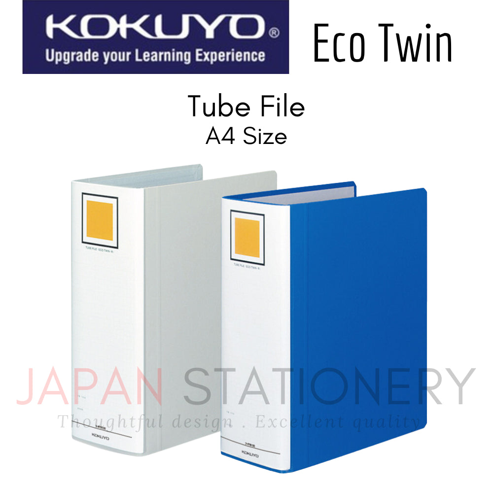 Kokuyo Tube File Eco Twin R A4 Vertical Binding Thickness 50mm Blue Double-sided Pipe File γ-RT630B γ-RT630C γ-RT640B