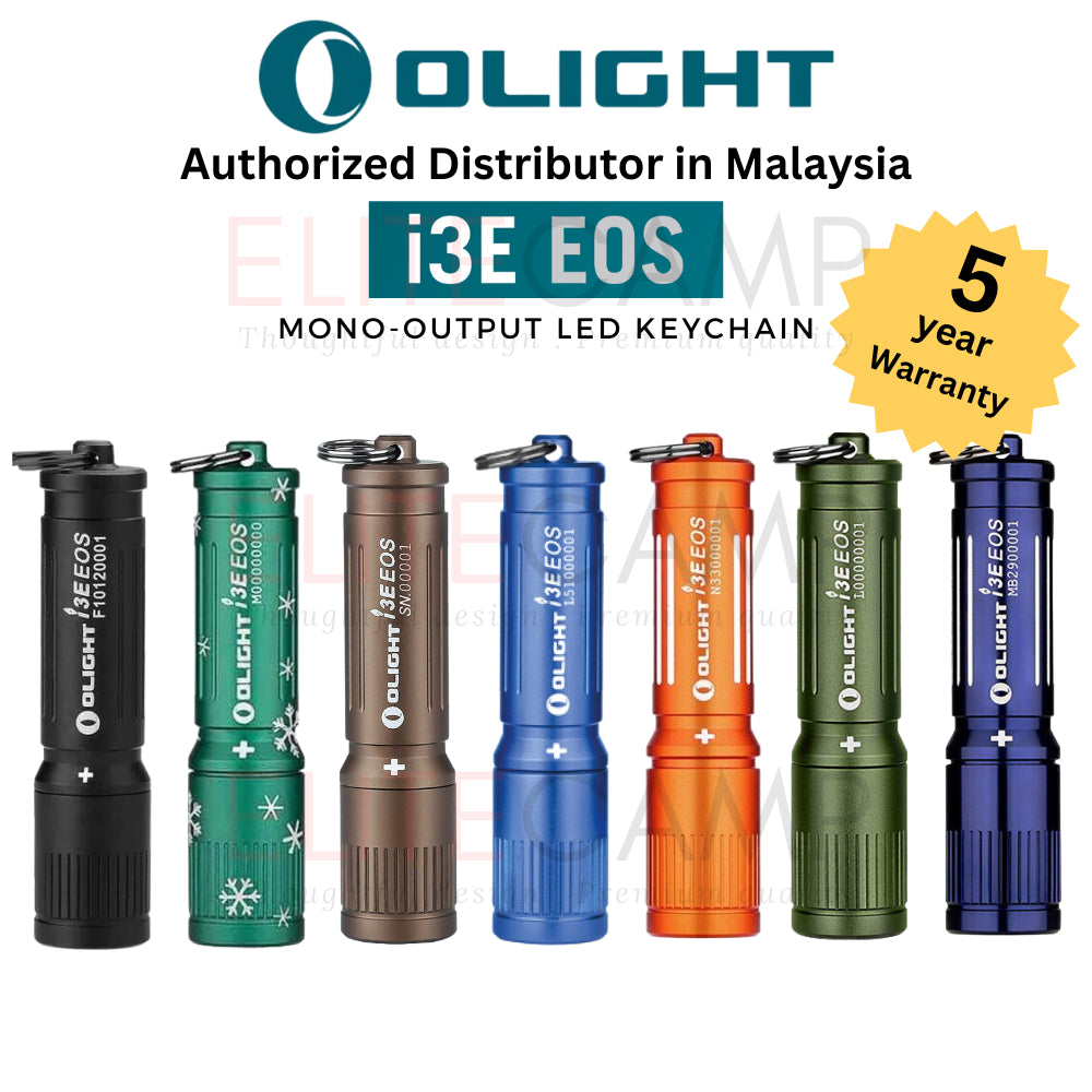 Olight i3E EOS LED Keychain Mono Output Flashlight Torchlight Camping Hiking Compact Torch Flash