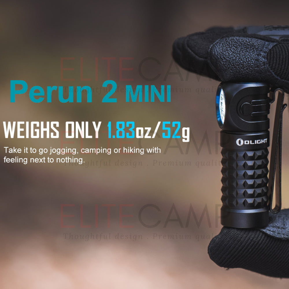 Olight Perun 2 & Perun 2 Mini Waterproof Headlight Camping Hiking Fishing Flashlight Torchlight Compact Torch Headlamp