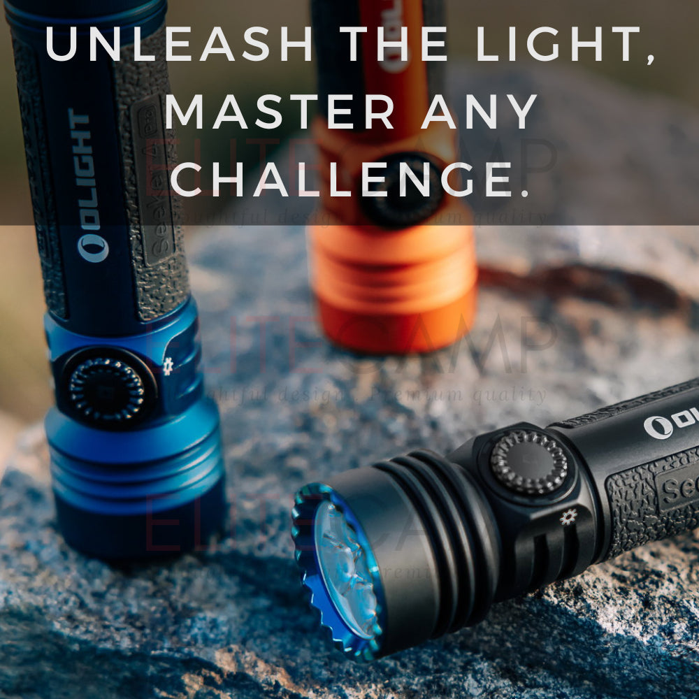 Olight Seeker 4 Pro/Mini Waterproof Rechargeable Flashlight Camping Hiking Fishing UV Emergency Compact