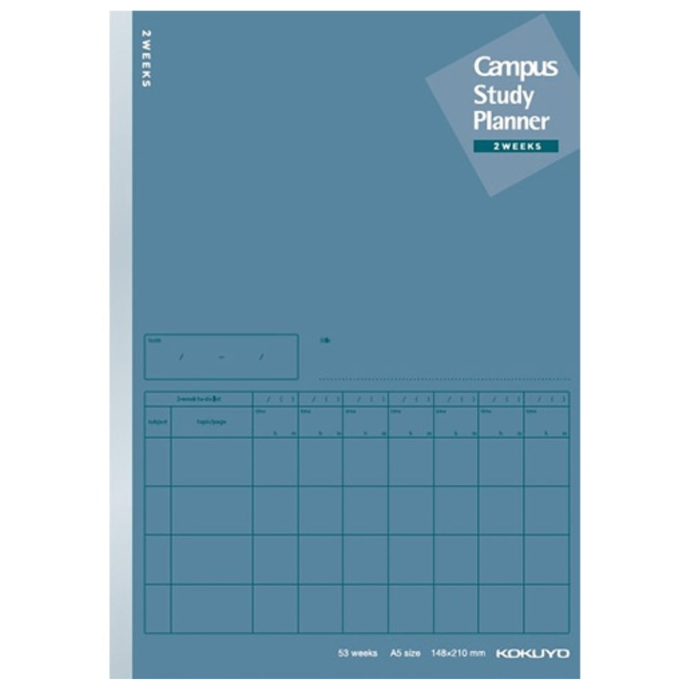 Kokuyo Campus Study Study Planner 2 Weeks A5 B5 ノ-Y80LT-DB ノ-Y82LT-DB