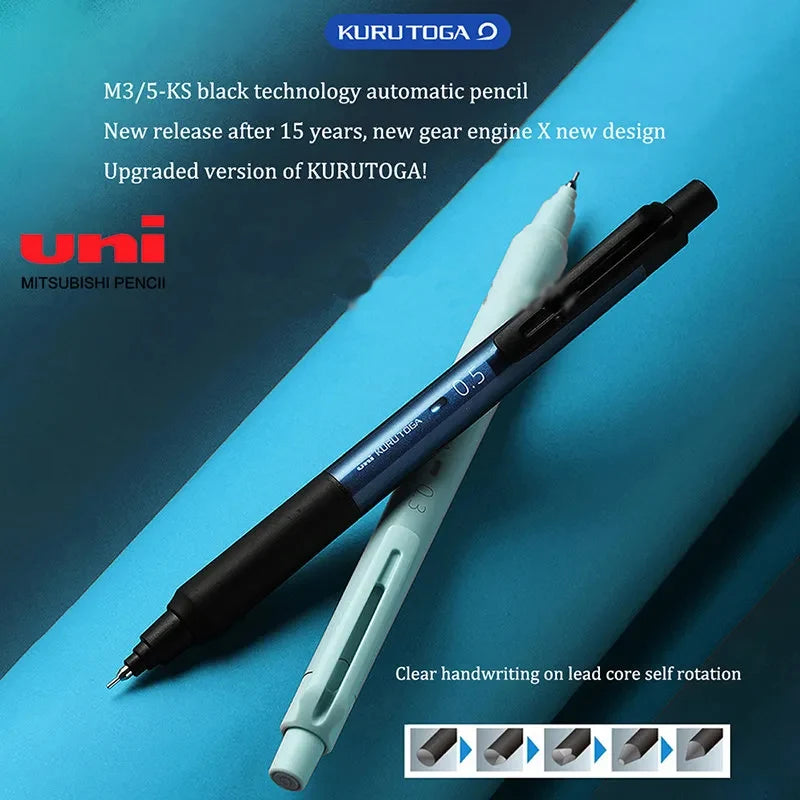 New Kuru Toga KS Uni Japan Mechanical Pencil Lead Self-rotating M3/5-KS Upgraded Version 0.3mm/0.5mm