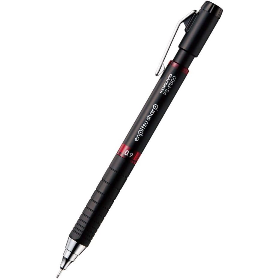 Kokuyo Enpitsu Thick Lead Mechanical Pencil Metal or Rubber Grip Sharp - Type M or MX Writing