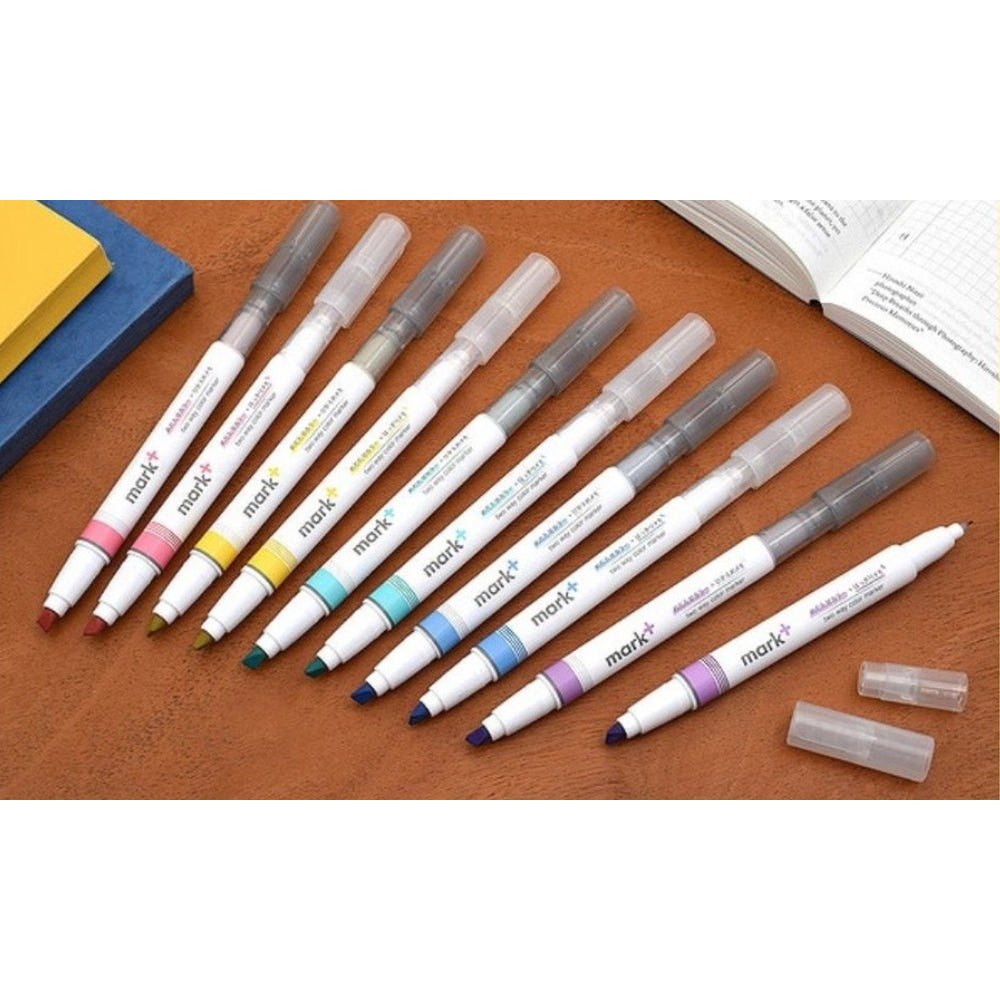Kokuyo PM-MT200 Mark+ Two Way Color Highlighter Fineliner Marker PM-MT200LG PM-MT200K PM-MT200G PM-MT200DB PM-MT200P