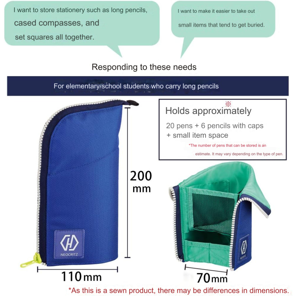 Kokuyo Neocritz Hail Blue Pencil Case Pen Holder F-VBF220-1 F-VBF220-2