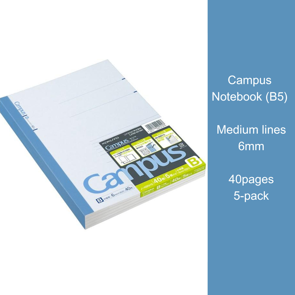 Kokuyo Campus Notebook B5 A4 A6 Environmentally Friendly Notebook 7mm 6mm Normal-Medium Lines γ-3ANX3 γ-4ANX3 γ-5ANX3