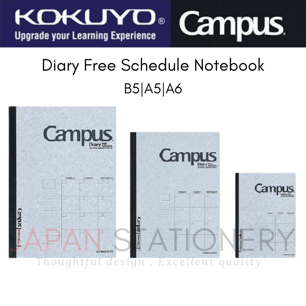 Kokuyo Campus Diary Free Schedule B5|A5|A6 24 Sheets γ-CF3N γ-CF103N γ-CF221N