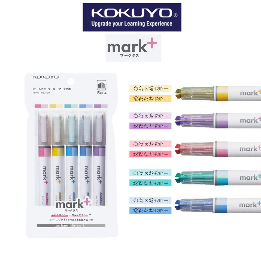 Kokuyo Mark+ Two Tone Color Marker PM-MT100-5S