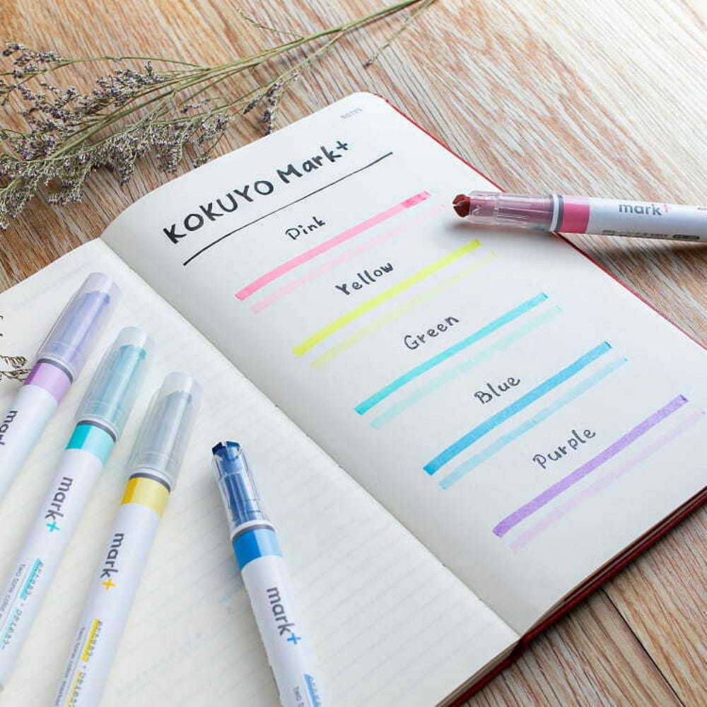 Kokuyo Highlighter Pen 2 Tone Mark Plus Gray Type PM-MT101