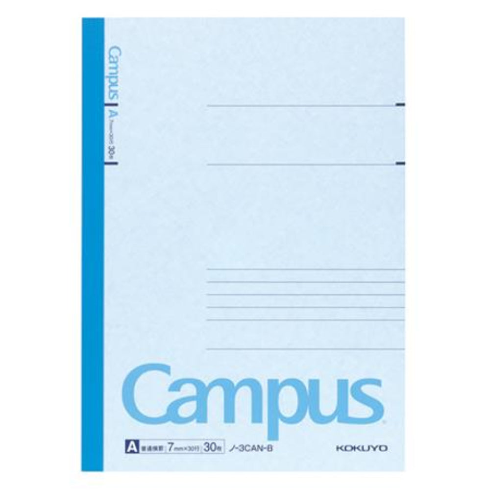 Kokuyo Campus Notebook 5 Colored Cover Semi-B5 Normal-Medium Line 30 Sheets 6mm 7mm ノ-3CAN-B ノ-3CBN-B