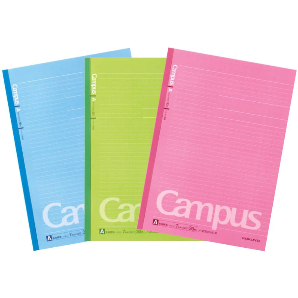 KOKUYO Campus Notebook 5pcs Set Color Cover with Dots, Ruled Width 7mm γ-3CATNX5 γ-3CDATNX5 γ-3CBTNX5 γ-3CDBTNX5