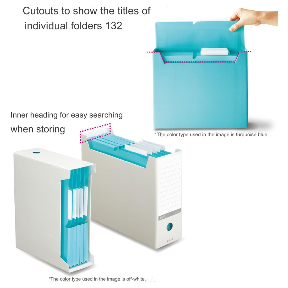 KOKUYO File Box <NEOS> A4 Vertical/Horizontal 2-Way Type A4-NELF-B A4-NELF-D A4-NELF-DB A4-NELF-DG A4-NELF-R A4-NELF-W