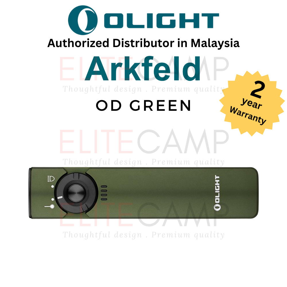 Olight Arkfeld Green Laser & White Light Dual Slim Flashlight Waterproof Torchlight Camping Hiking Compact Torch Flash