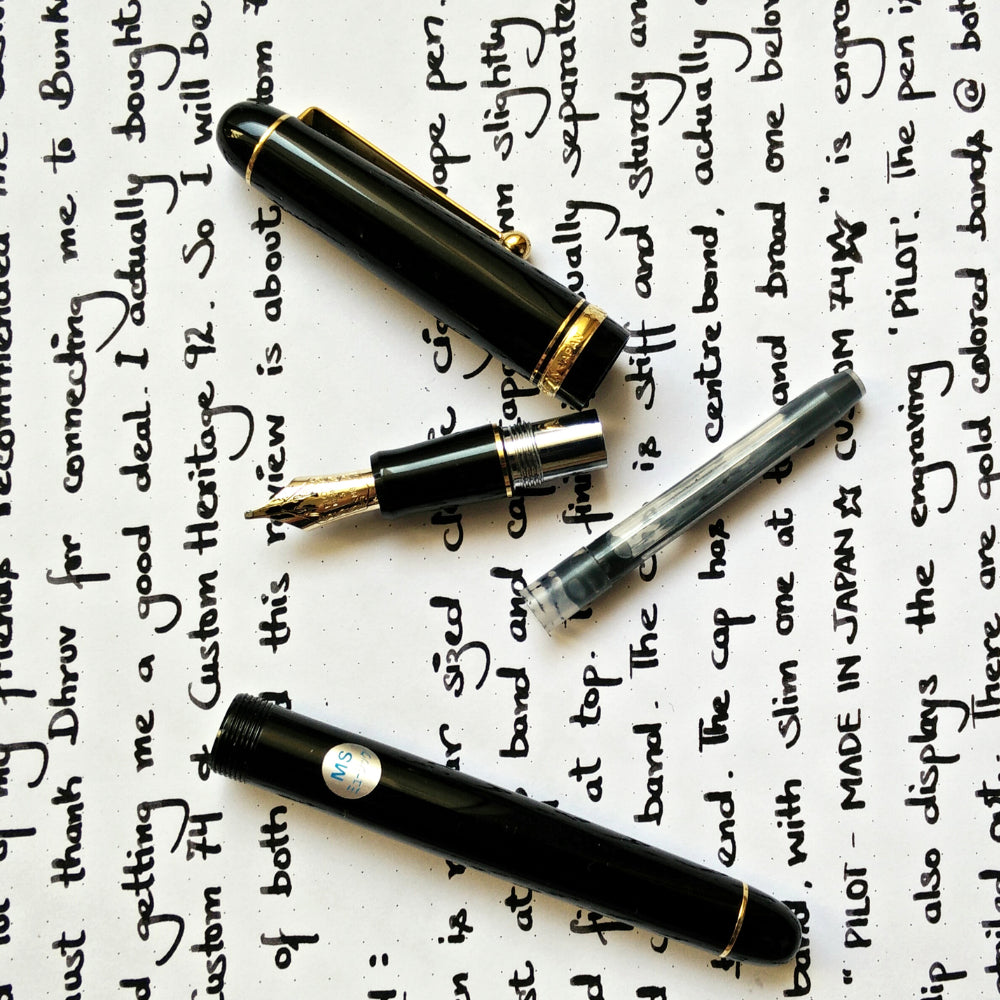 Pilot Custom 74 Black Fountain Pen Handmade in Japan