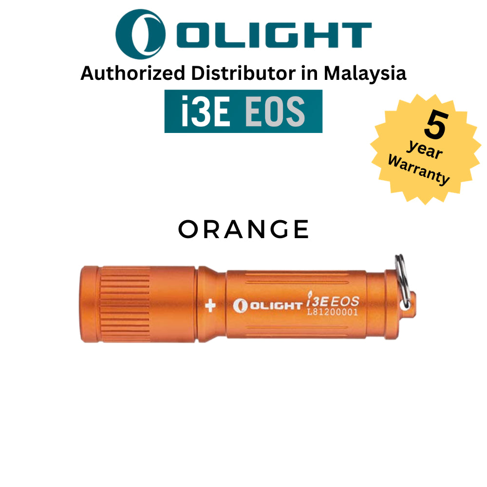 Olight i3E EOS LED Keychain Mono Output Flashlight Torchlight Camping Hiking Compact Torch Flash