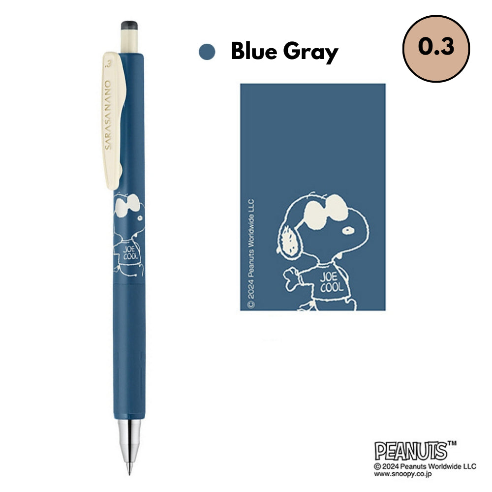 Zebra Sarasa Nano Snoopy Collaboration Vintage Single 0.3mm/0.38mm