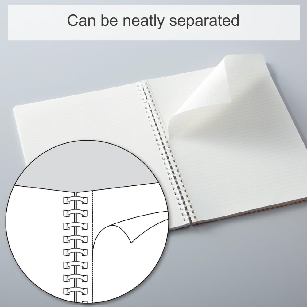 Kokuyo Soft Ring Notebook - Natural - Semi B5|A5 7mm Rule 80 Sheets ć¹-SV608A-D ć¹-SV608A-DB ć¹-SV608A-S