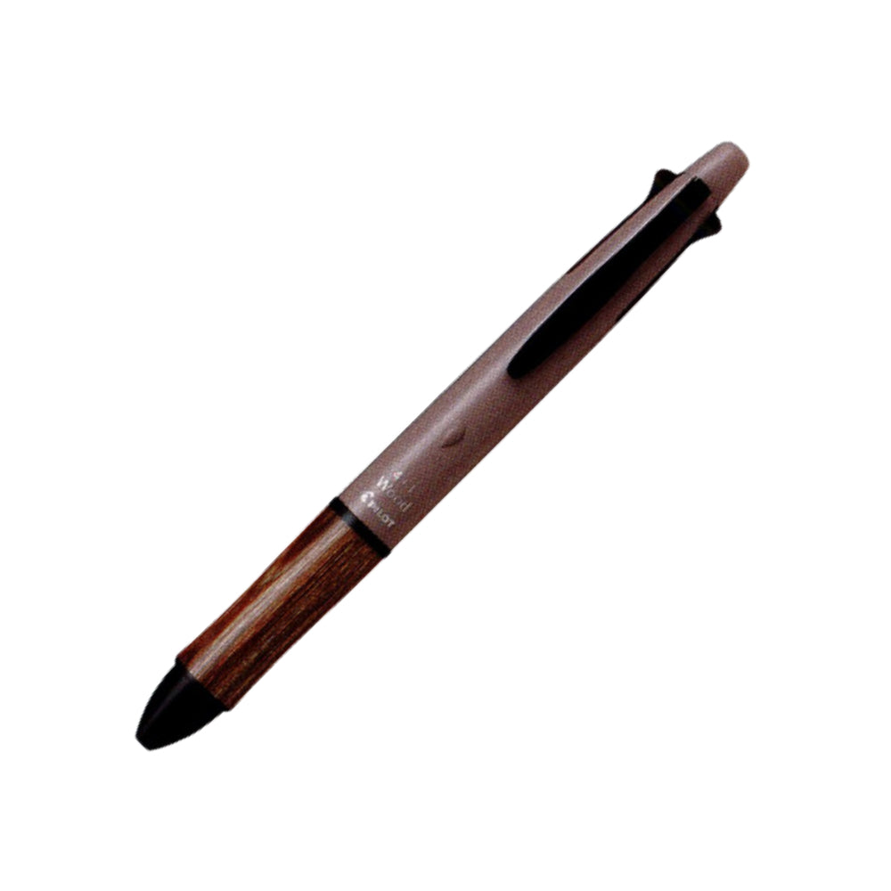 Pilot 4+1 Wood-earth Color Ballpoint Pen 5mm BH41FW-155-RL BH41FW-155-MG BH41FW-155-SBE BH41FW-155-OP