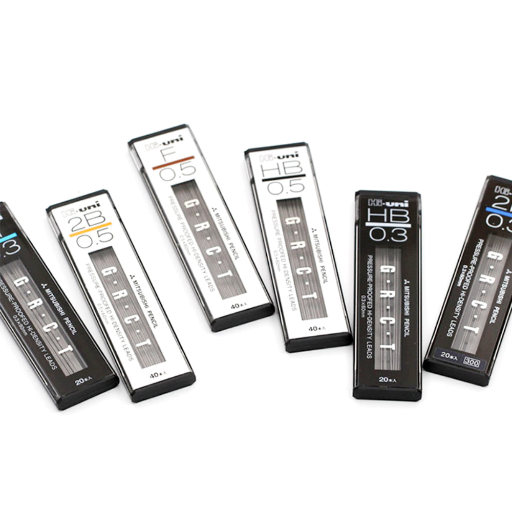Uni Mitsubishi Hi-Uni GRCT Mechanical Pencil Refill Leads 0.3/0.5 mm HU033002H HU03300H HU03300HB HU03300B
