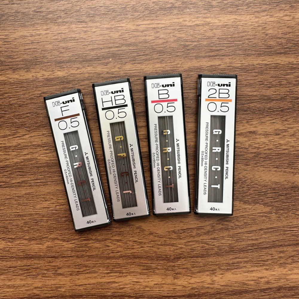 Uni Mitsubishi Hi-Uni GRCT Mechanical Pencil Refill Leads 0.3/0.5 mm HU033002H HU03300H HU03300HB HU03300B