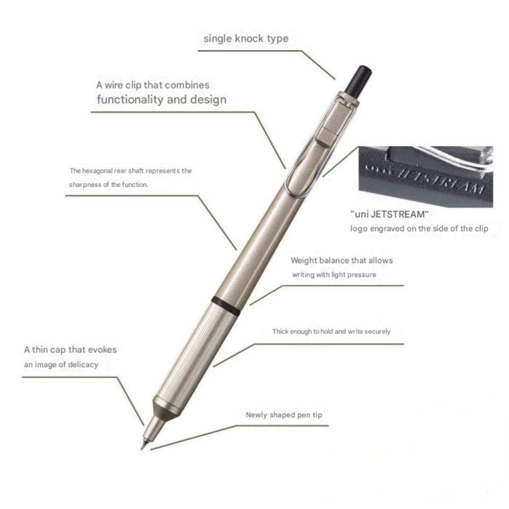 Uni Mitsubishi Monotone Collection Japan Limited Edition Mechanical Pencil & Ballpoint Pen 0.38/0.5mm SXN100328FB MSXE51