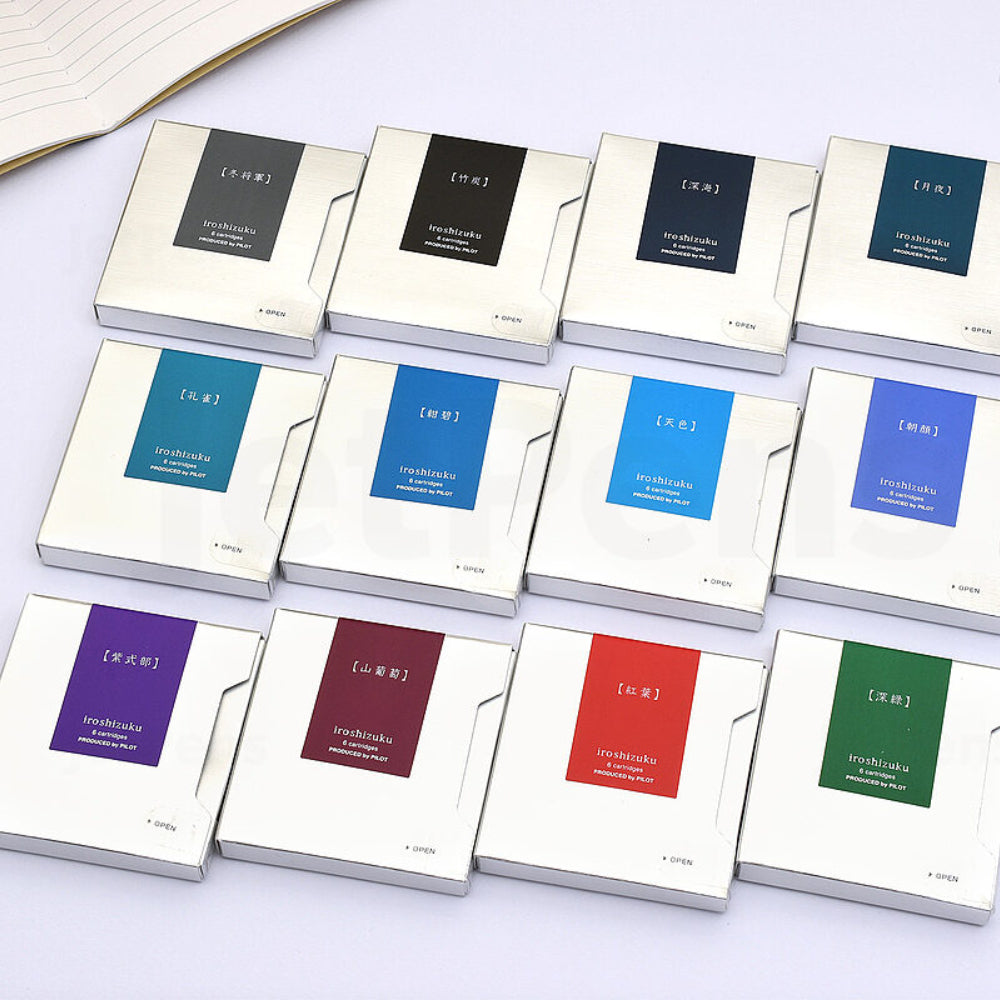 Pilot Iroshizuku Fountain Pen Ink Cartridges Refill (6 Cartridges) 0.8 ml IRF-6S-AS