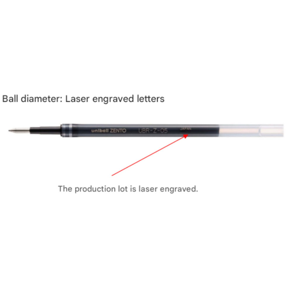 Uni Mitsubishi Uniball ZENTO Gel Pen Refill 0.38/0.5mm UBRZ38.15 UBRZ38.24 UBRZ38.33 UBRZ05.15 UBRZ05.24