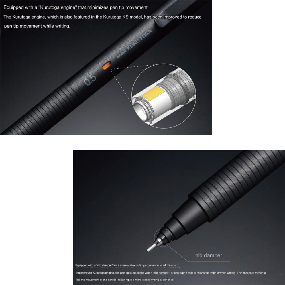 Uni Mitsubishi Kuru Toga Metal Mechanical Pencil 0.5 mm M5KH1P