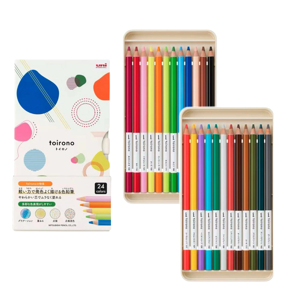Uni Mitsubishi Toirono Colored Pencils 12 & 24 Colors TR12C TR24C