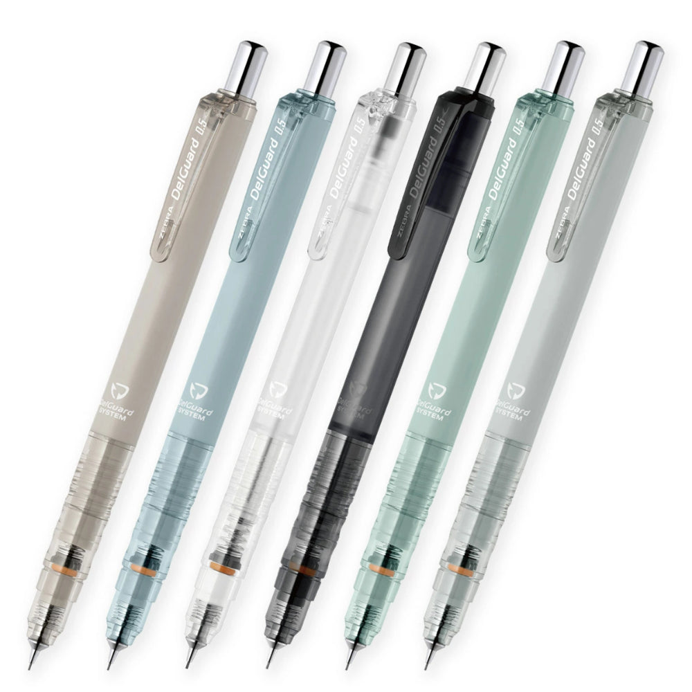 Zebra DelGuard Light Grayish Japan Limited Edition Mechanical Pencil 0.5mm P-MA85-LG-MBL P-MA85-LG-MG P-MA85-LG-MBE