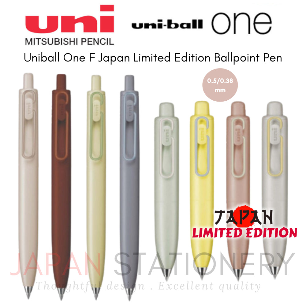 Uni Mitsubishi Uni-ball One F Japan Limited Edition Ballpoint Pen 0.38/0.5mm UMNSFCC38.CP UMNSFCC38.CBR UMNSFCC05.PG